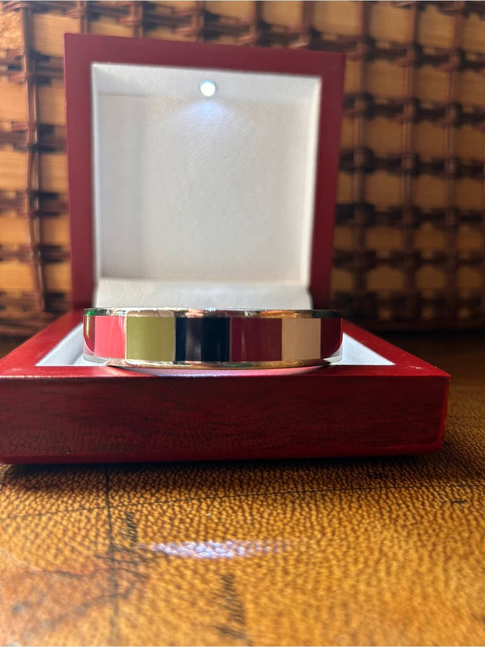 COACH 65th ANNIVERSARY Signature Striped Enamel Bangle Bracelet -EUC- - Picture 10 of 16